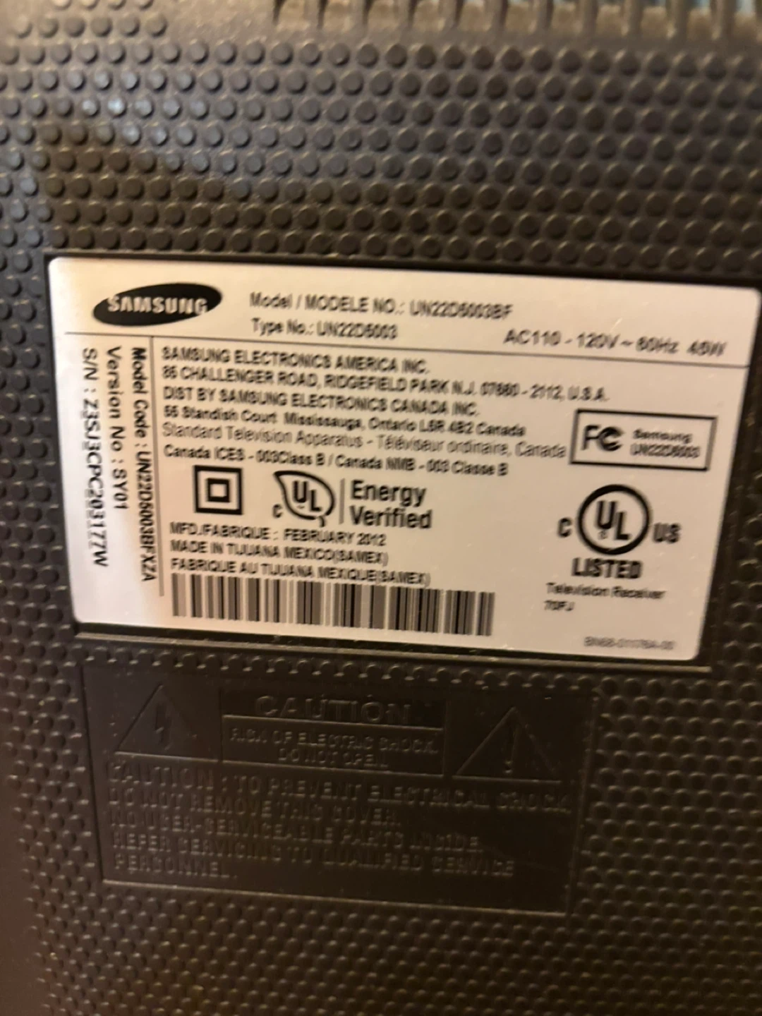 Samsung UN22D5003 22" LED HDTV - photo 4