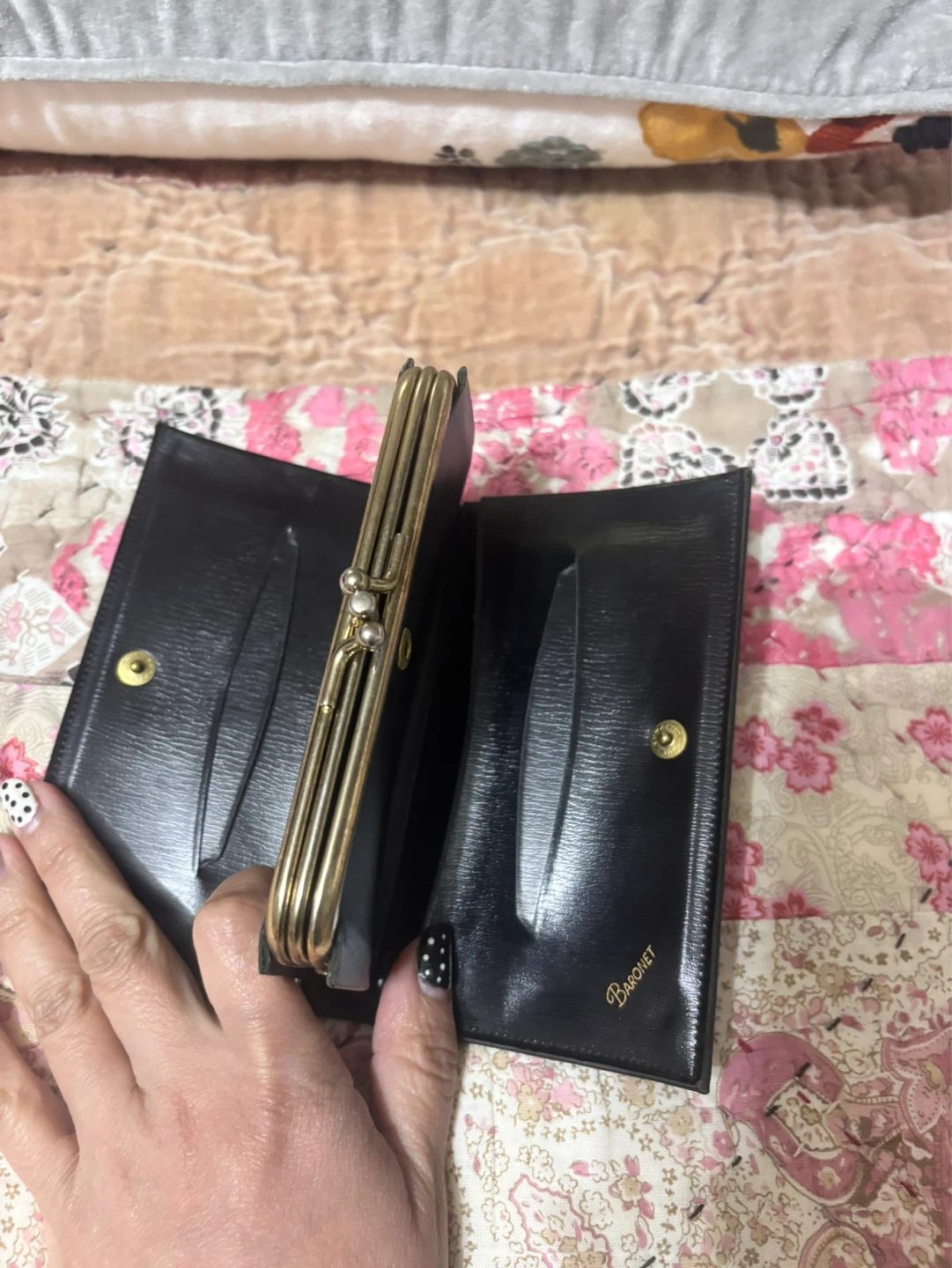Baronet Black Leather Clasp Wallet - photo 4