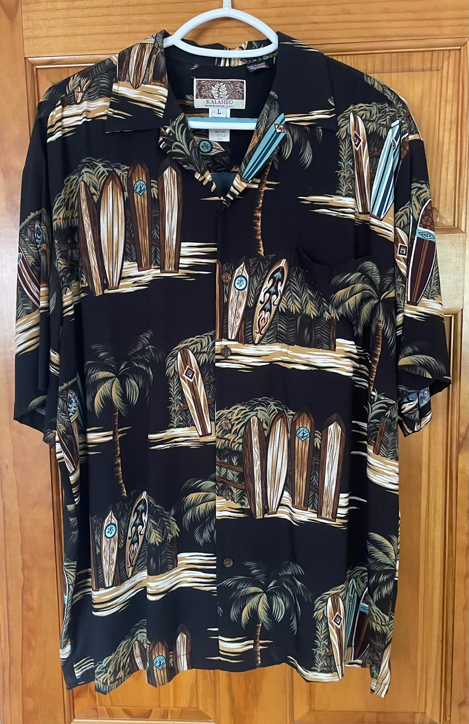 Kalaheo Hawaiian Shirt, Men's Size Large.
