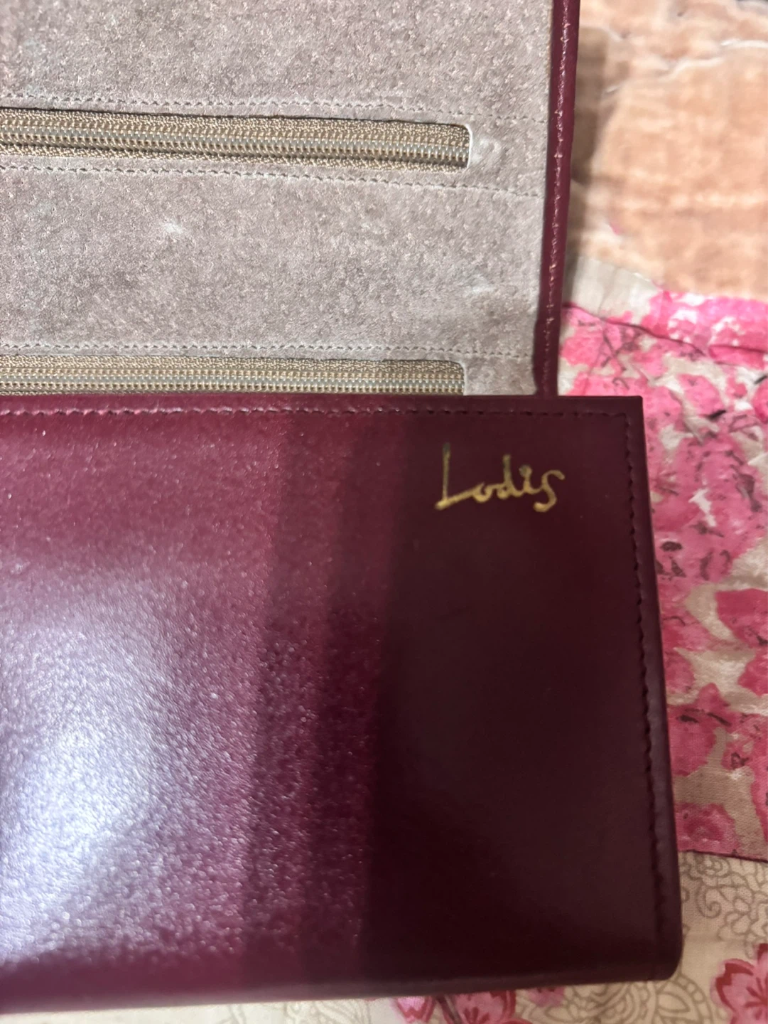 Lodis Burgundy Leather Jewelry Travel Case - photo 5