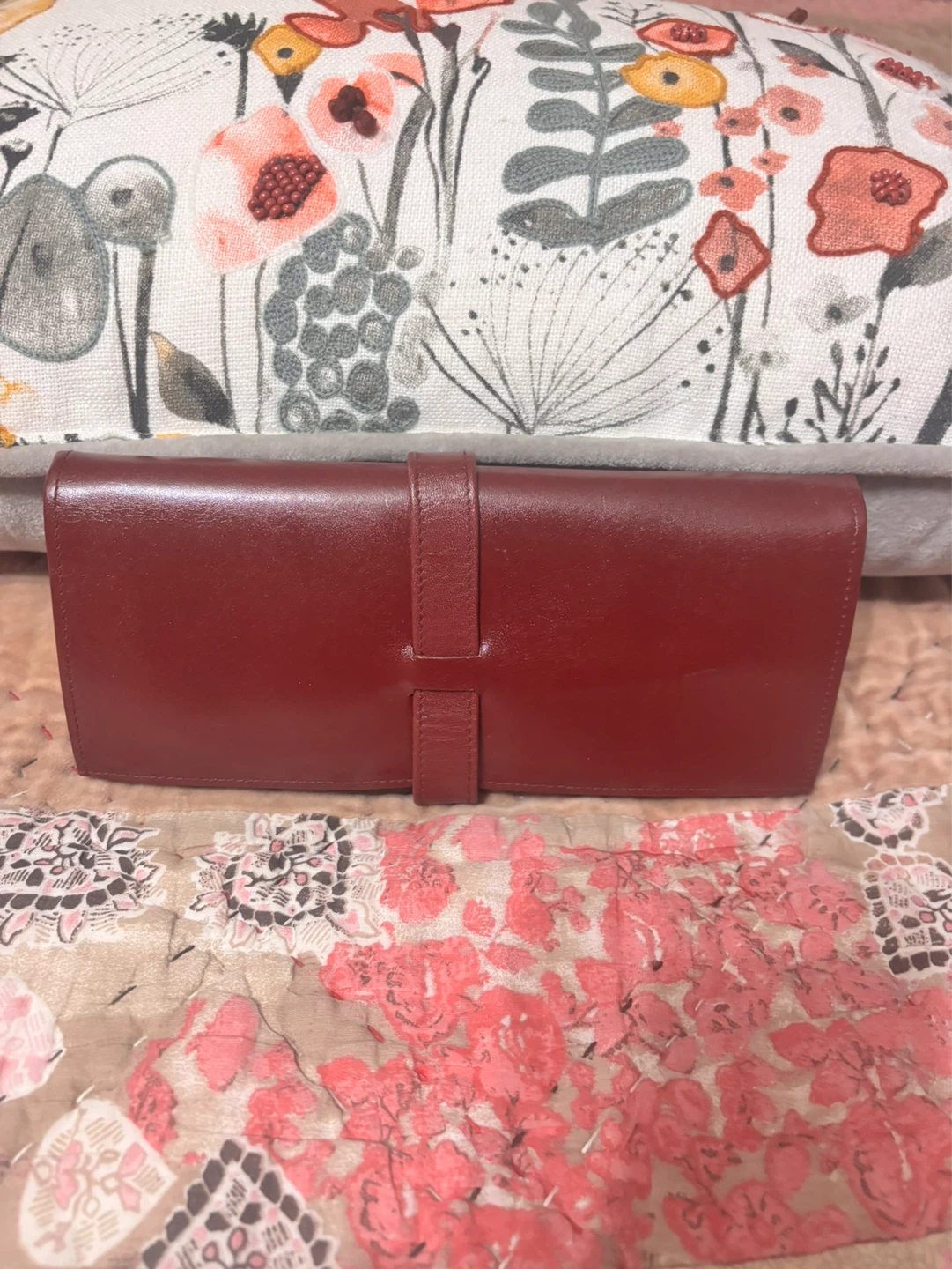 Lodis Burgundy Leather Jewelry Travel Case - photo 2
