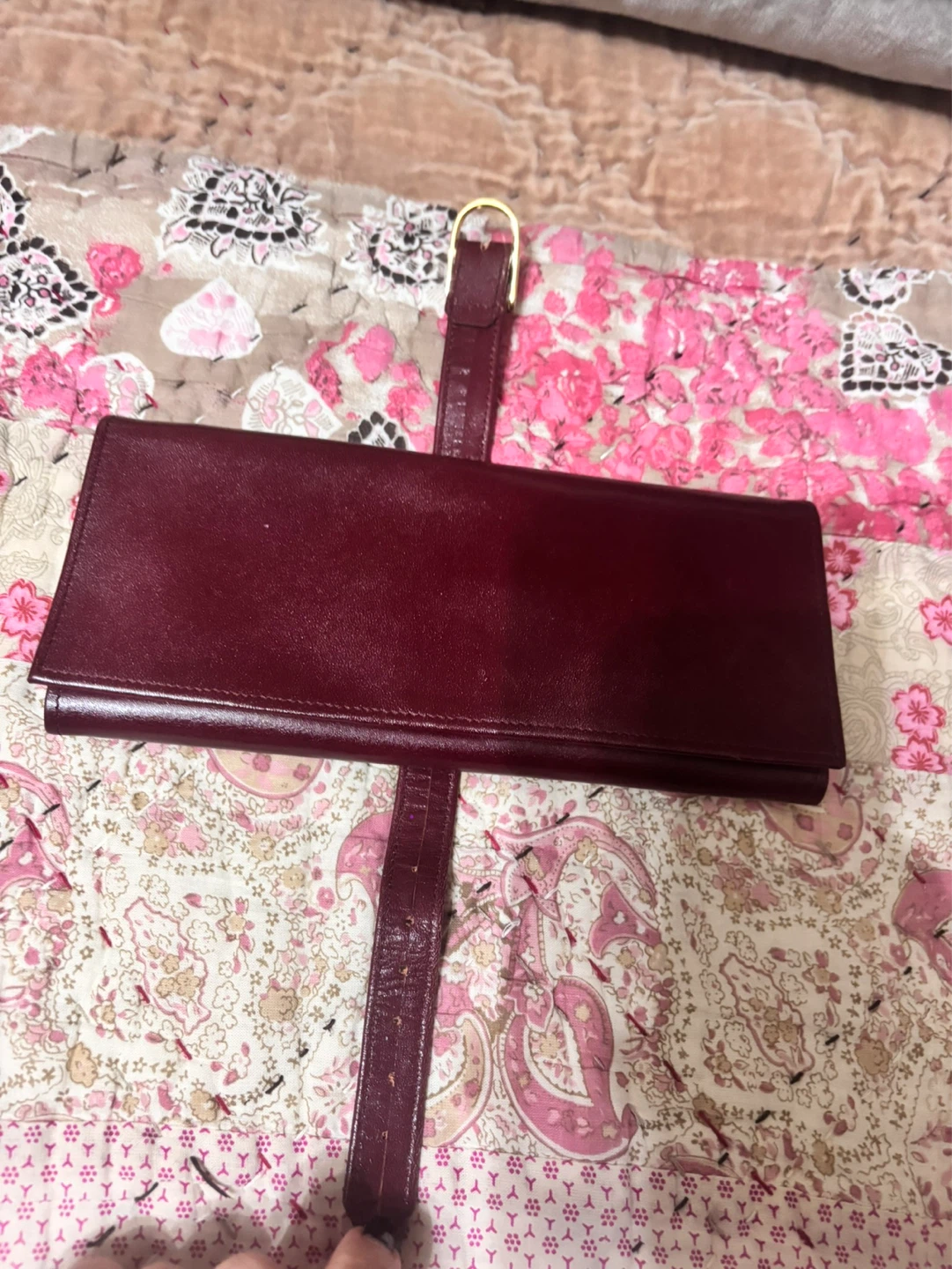 Lodis Burgundy Leather Jewelry Travel Case - photo 3
