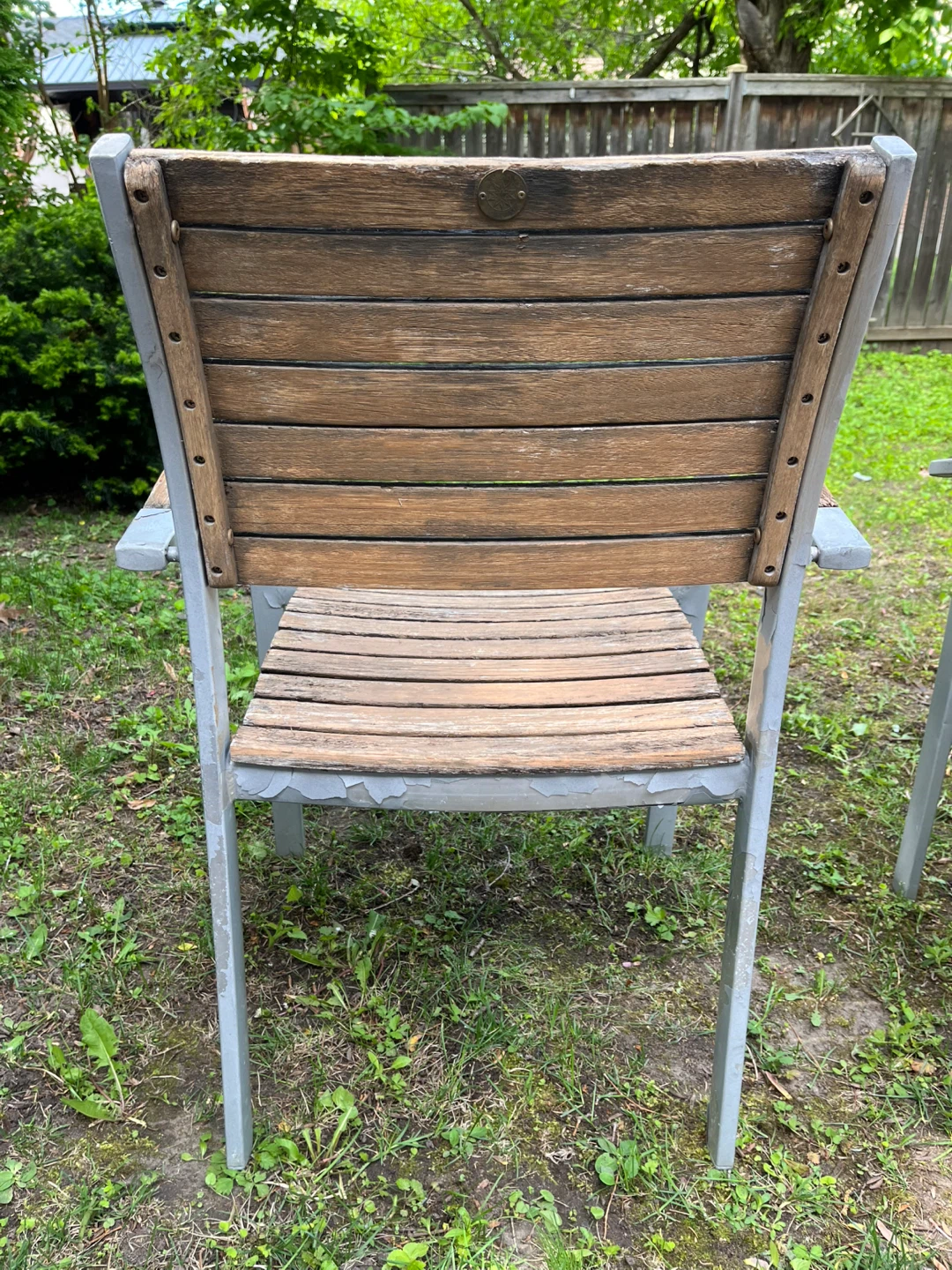 Wood and Metal Patio Chairs (4 available) - photo 4