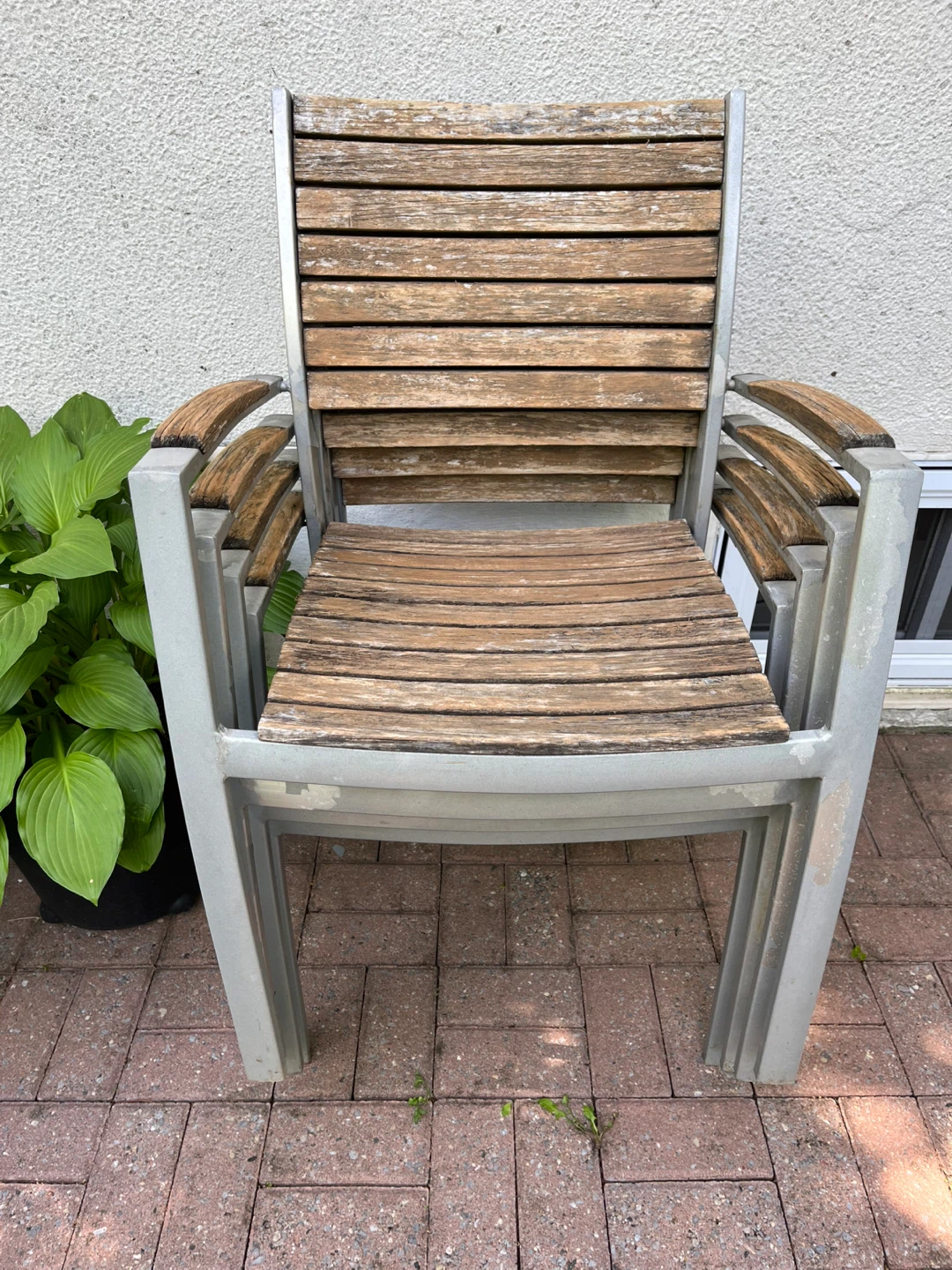 Wood and Metal Patio Chairs (4 available) - photo 5