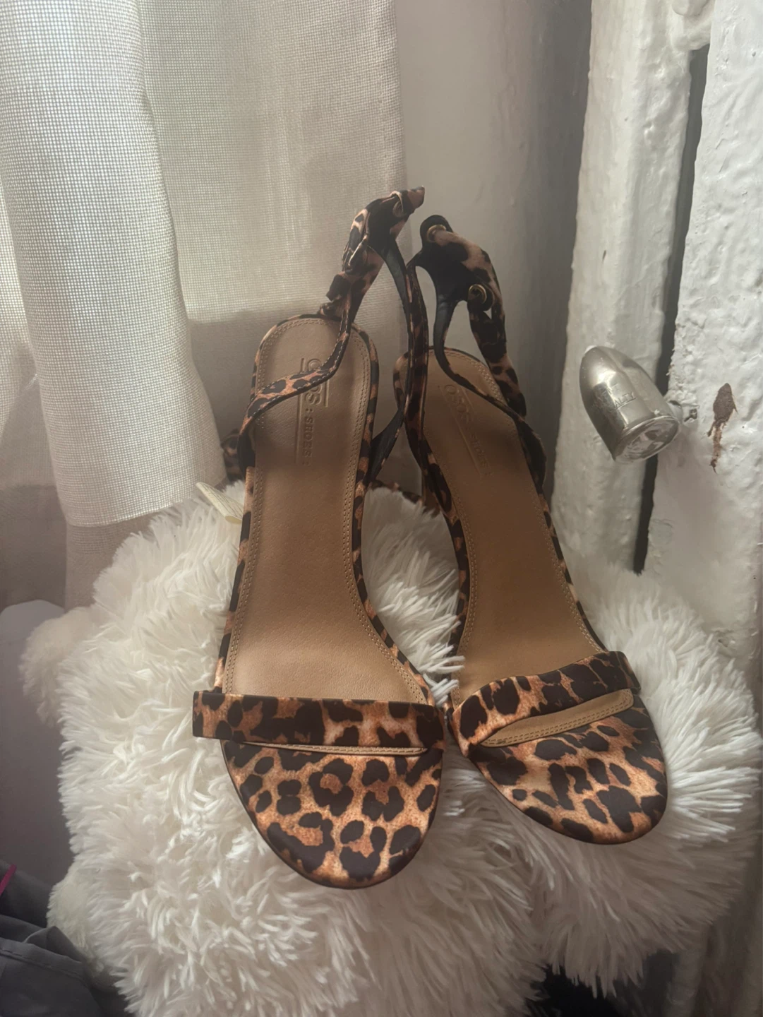 ASOS Leopard Print Strappy Heels