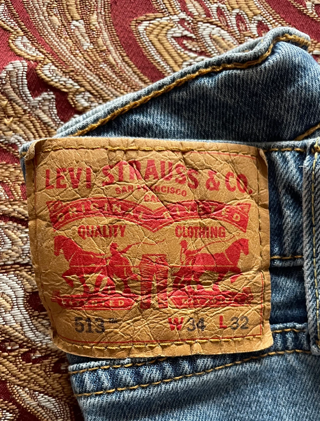 Men’s Levi's Faded 513 Jeans, Size W34 L32. - photo 5