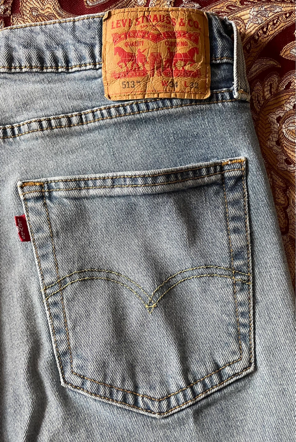 Men’s Levi's Faded 513 Jeans, Size W34 L32.