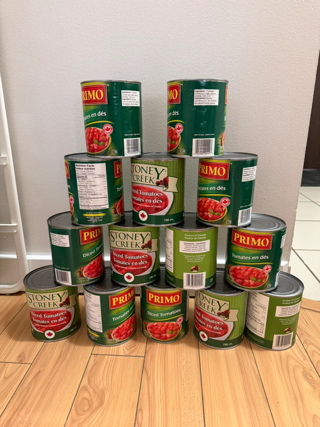 14 cans Primo & Stoney Creek Diced Tomatoes (14 cans)