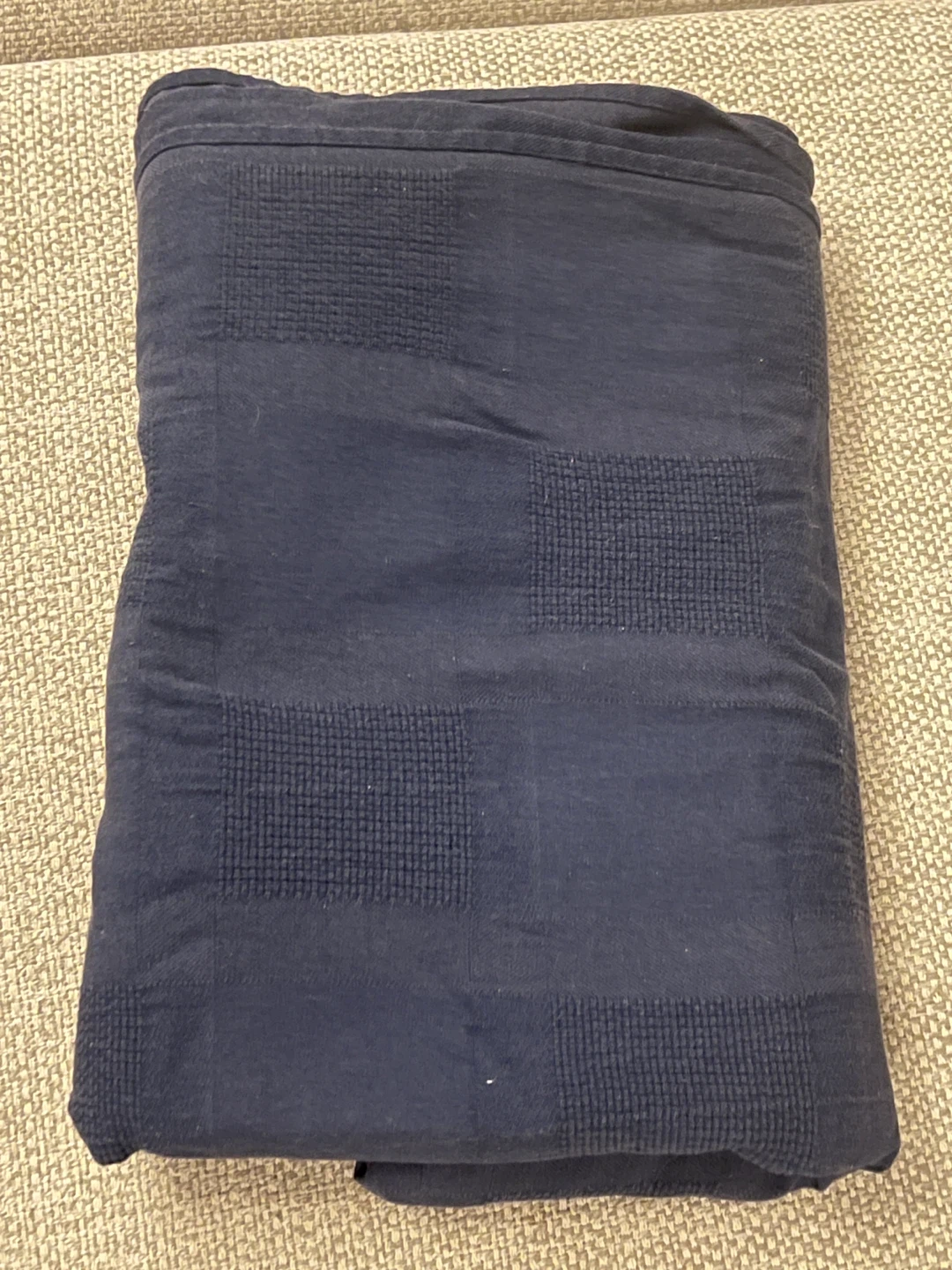 Navy Blue Textured Tablecloth