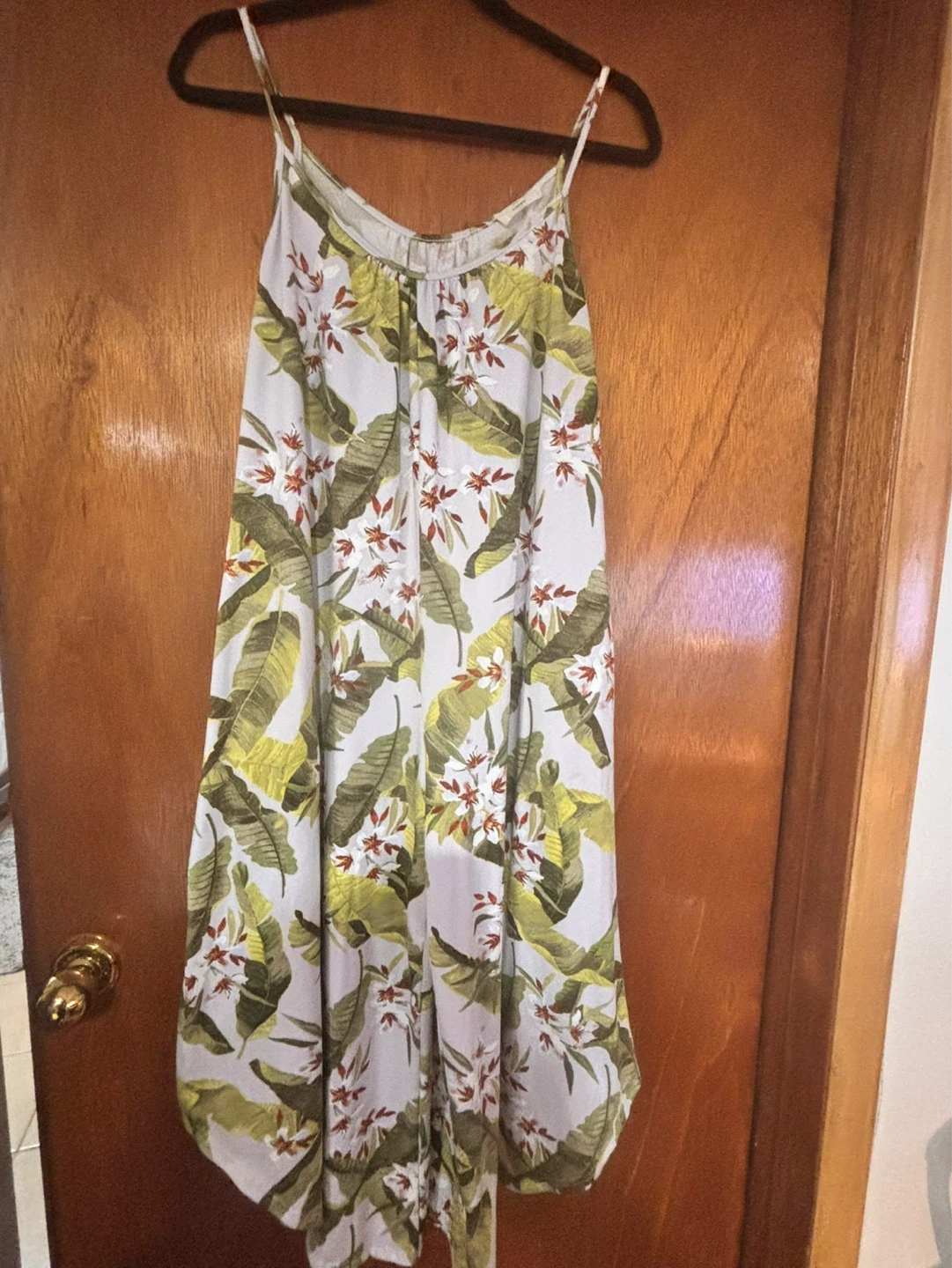 Entro Tropical Print Wide Leg Jumpsuit