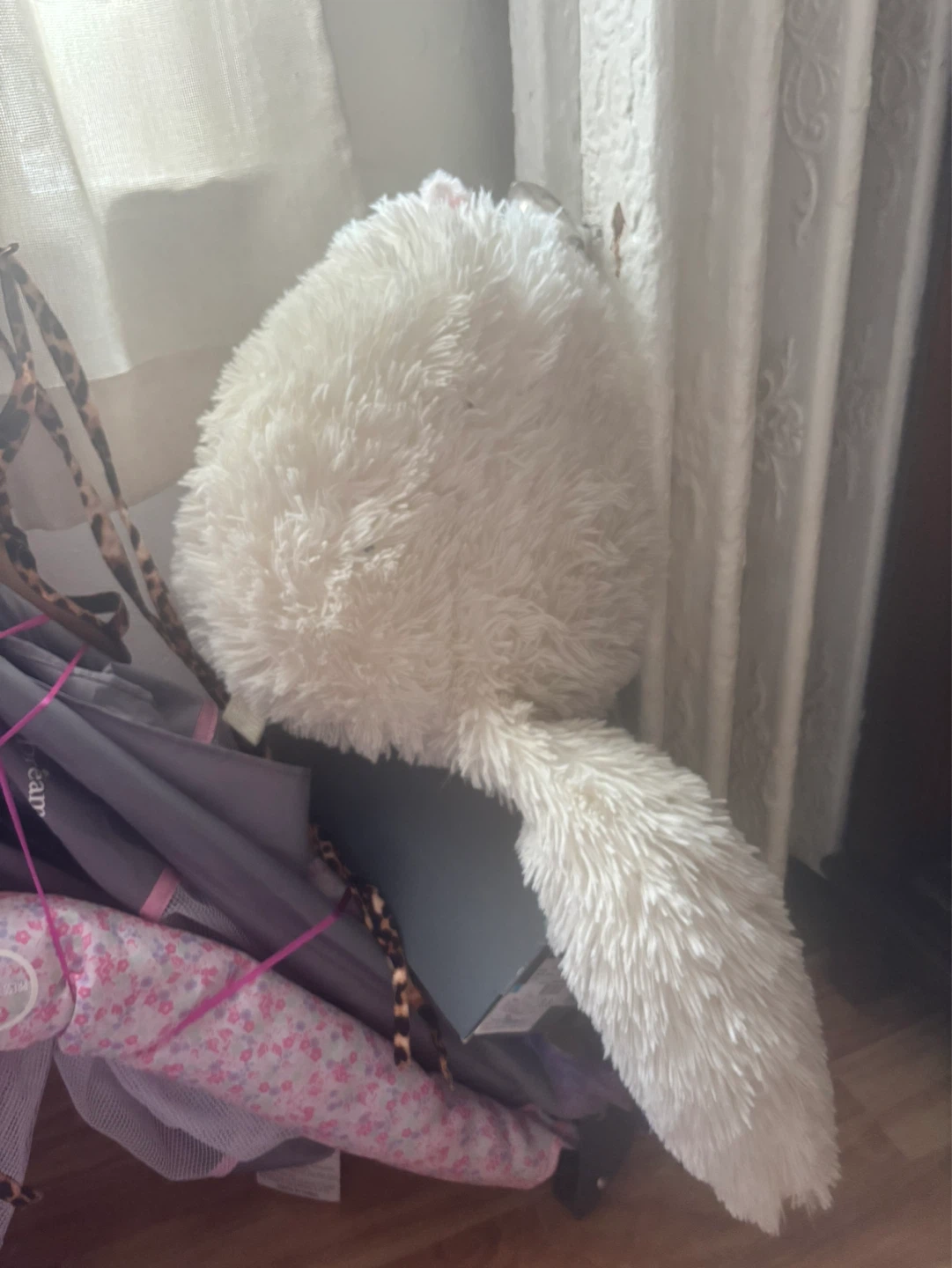 Fluffy White Cat Plush Toy - photo 2
