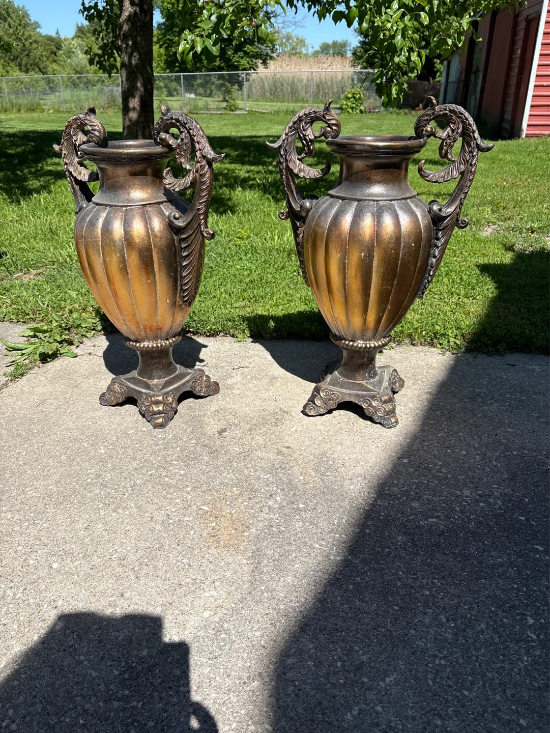 Pair of decorative urns