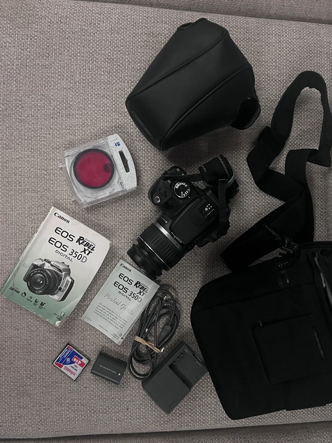 Canon EOS Rebel XT Digital Camera with Lens and Accessories