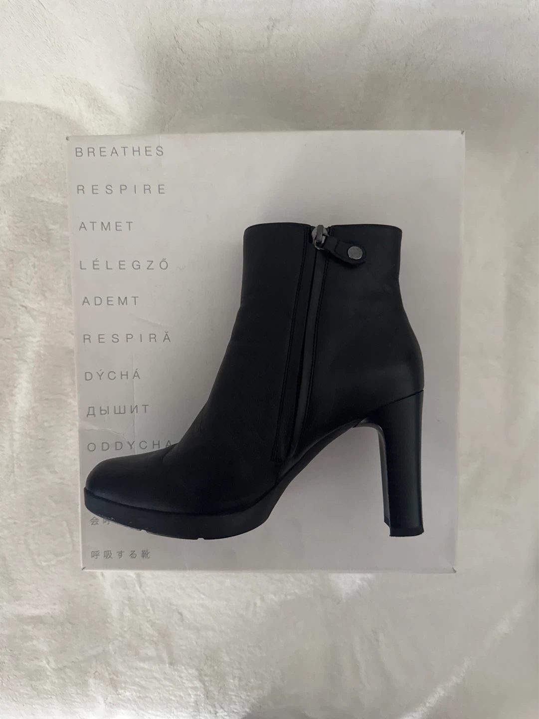 Geox Black Leather Heeled Ankle Boots - photo 4