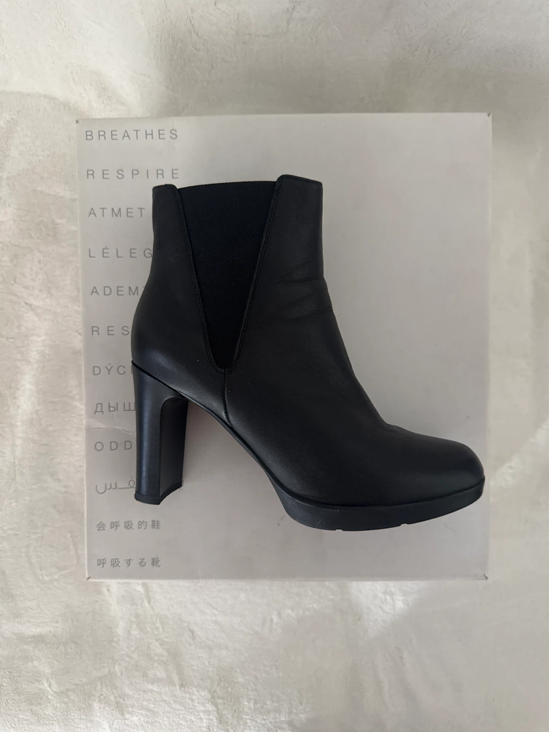 Geox Black Leather Heeled Ankle Boots - photo 3