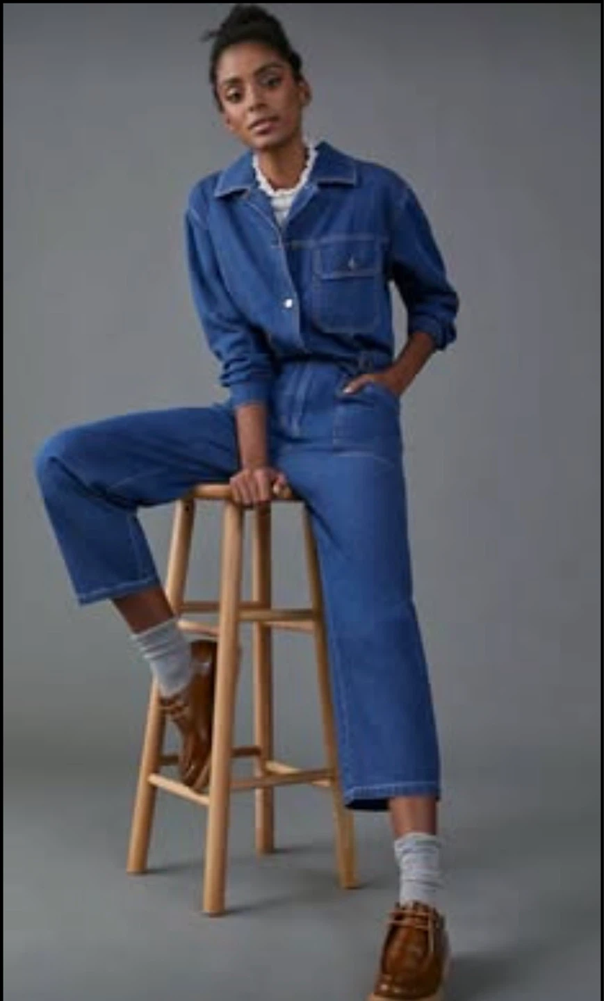Mare Mare X Anthropologie Denim Jumpsuit