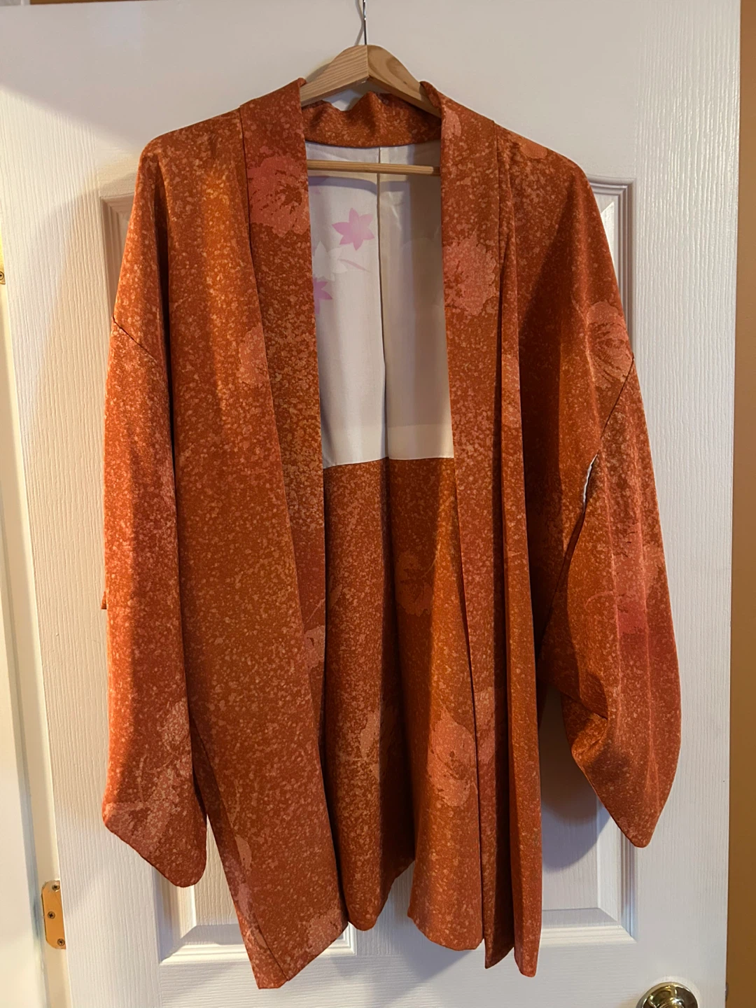 Traditional Orange Floral Kimono m