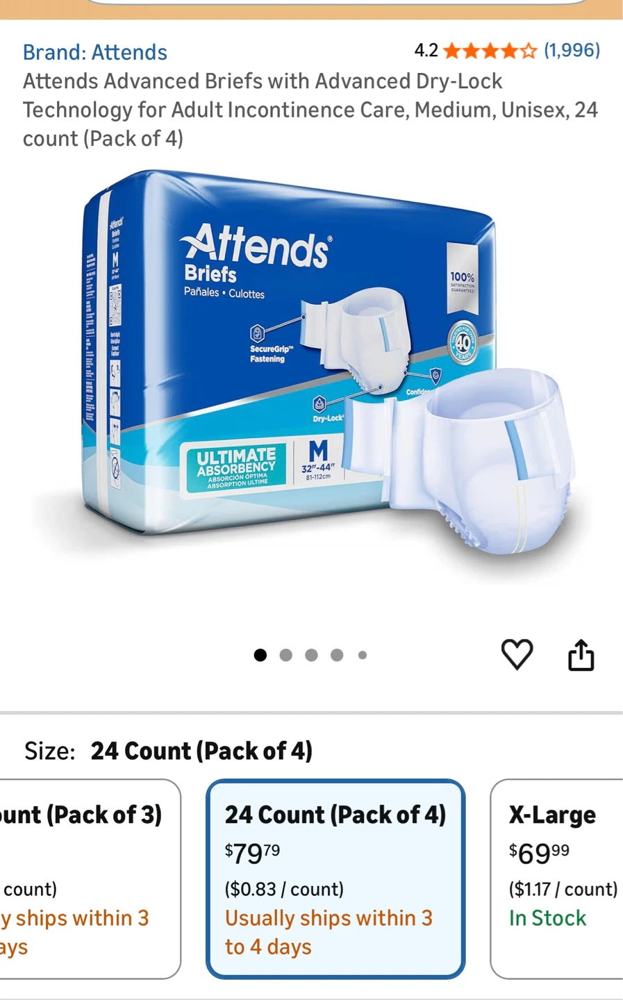 Attends Advanced Dry-Lock Briefs