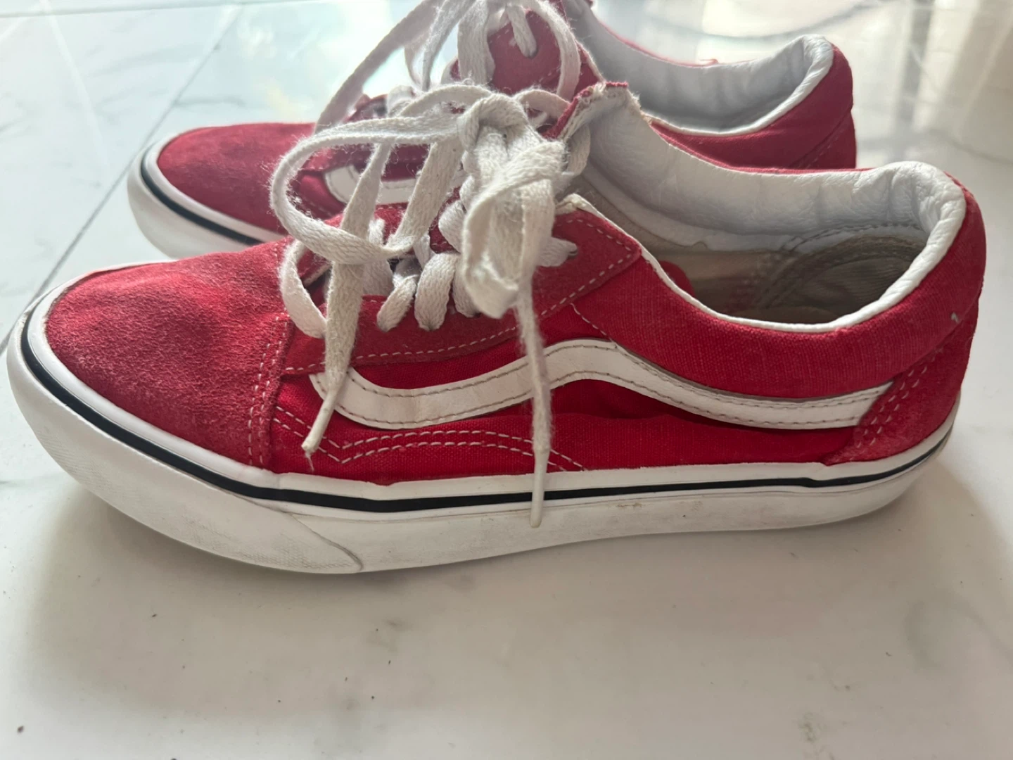 Vans Red Suede Sneakers