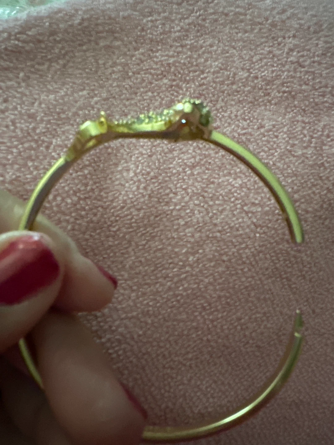 Dolphin Bangle Bracelet with Crystals - photo 2