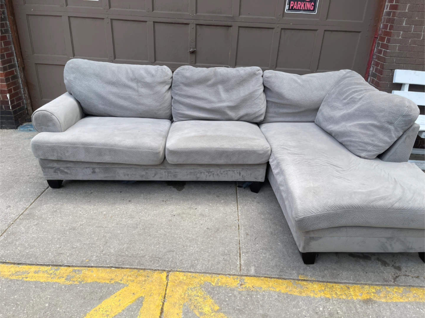 Gray Sectional Sofa with Chaise
