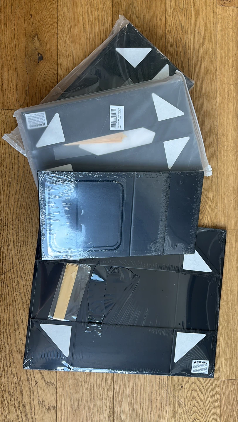 Black gift boxes with window