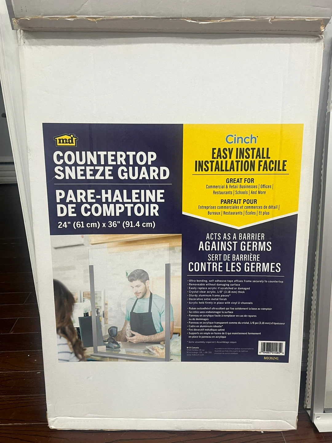Moving Sale: Countertop Sneeze Guard - 24" x 36" - photo 2