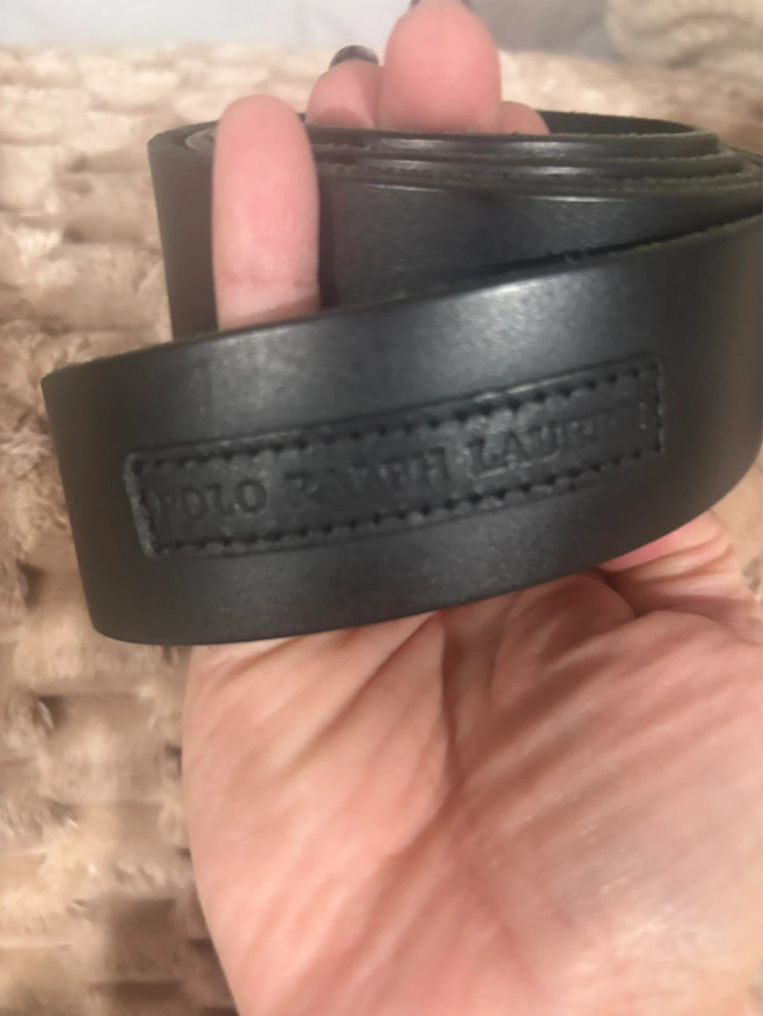 Polo Ralph Lauren Black Leather Belt Size 34/135 - photo 2