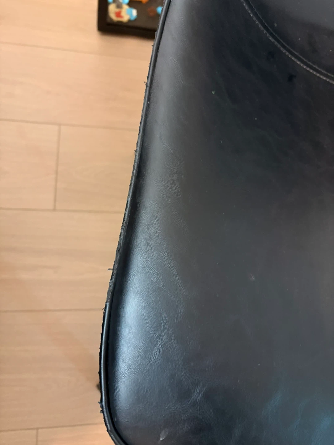 Black Faux Leather Dining Chair - photo 2