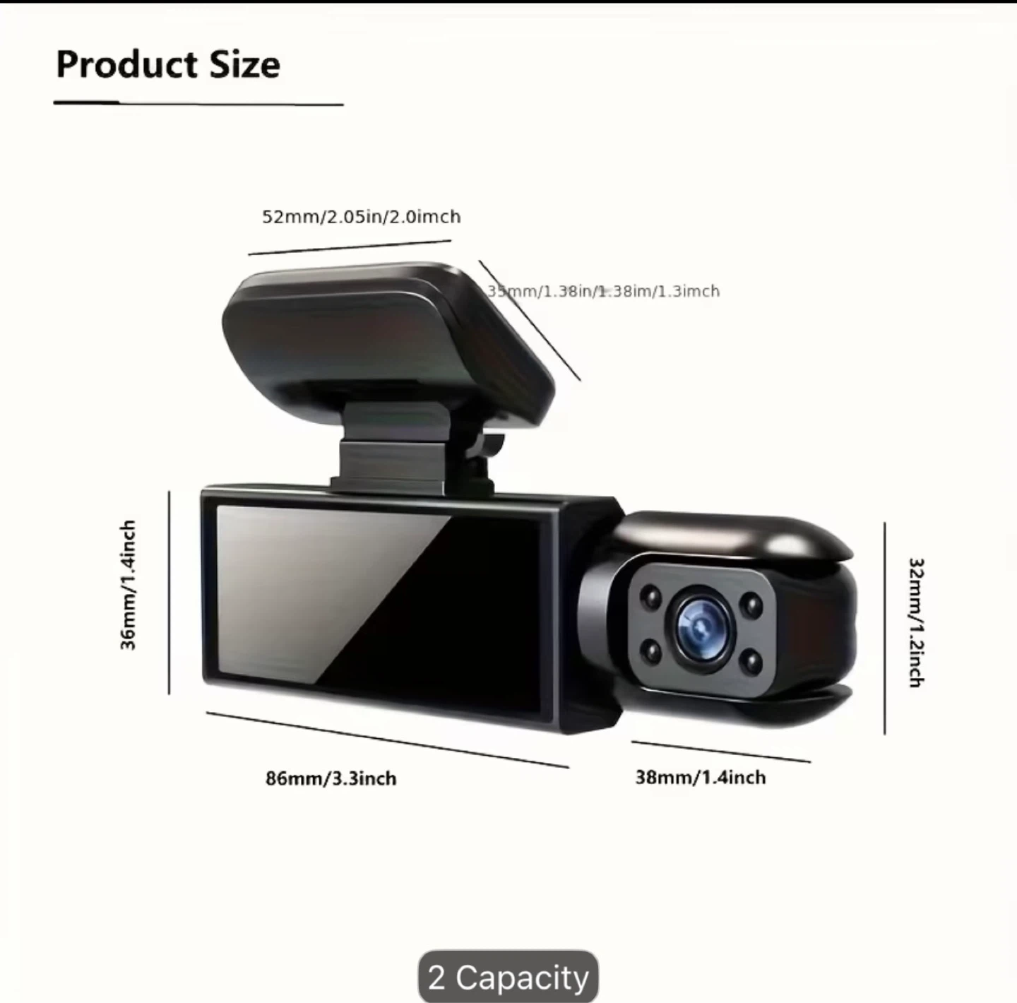 Dual Lens Dash Cam with Night Vision - photo 4