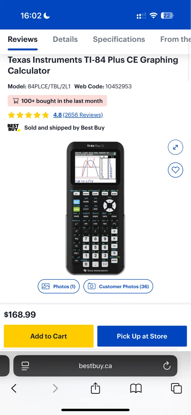 Texas Instruments TI-84 Plus CE Graphing Calculator