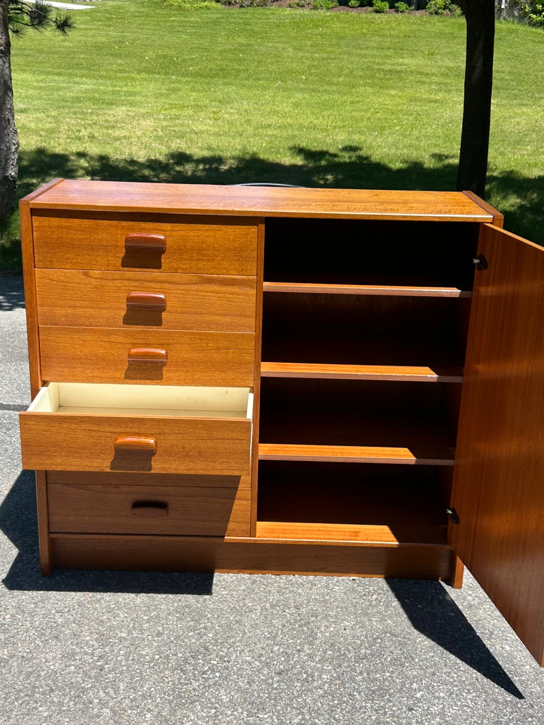 MCM Danish Teak Tall Dresser with Drawers - photo 4