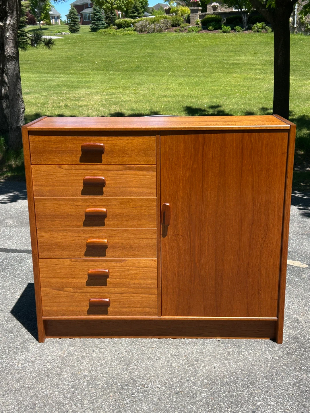 MCM Danish Teak Tall Dresser with Drawers - photo 2