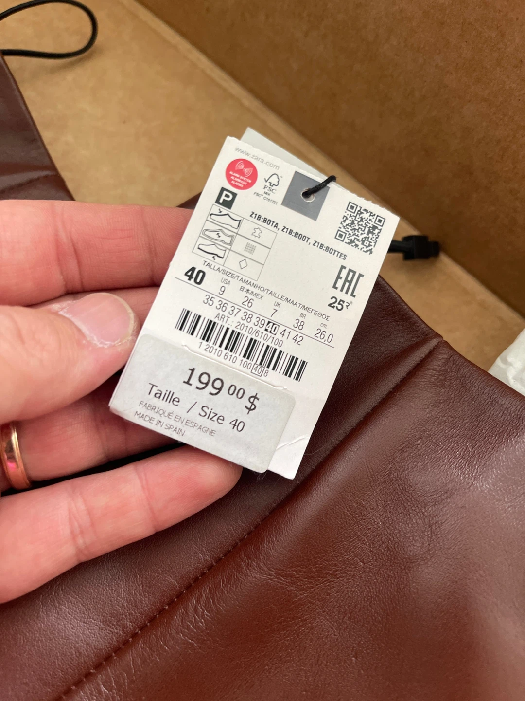 Brand New Zara Genuine Leather Boots with Tags – Size 40 (US 9) - photo 5