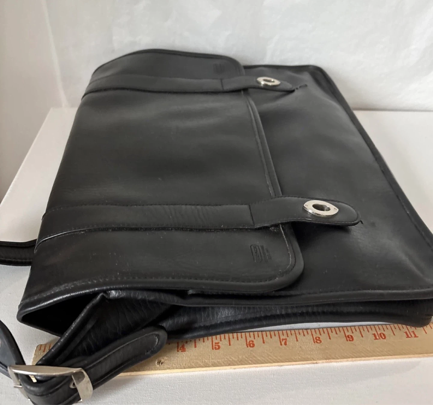 Coach Black Leather Messenger Bag - photo 5