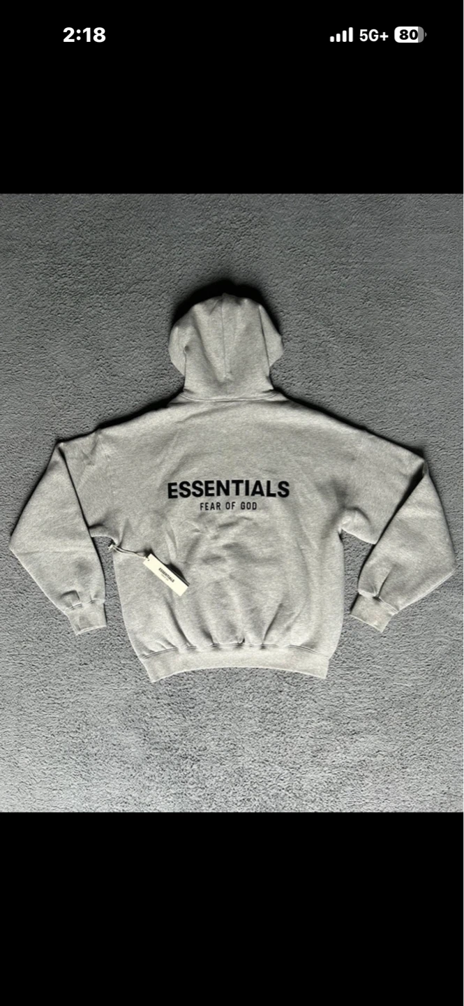 Fear of God Essentials Grey Hoodie and Sweatpants Set - photo 4