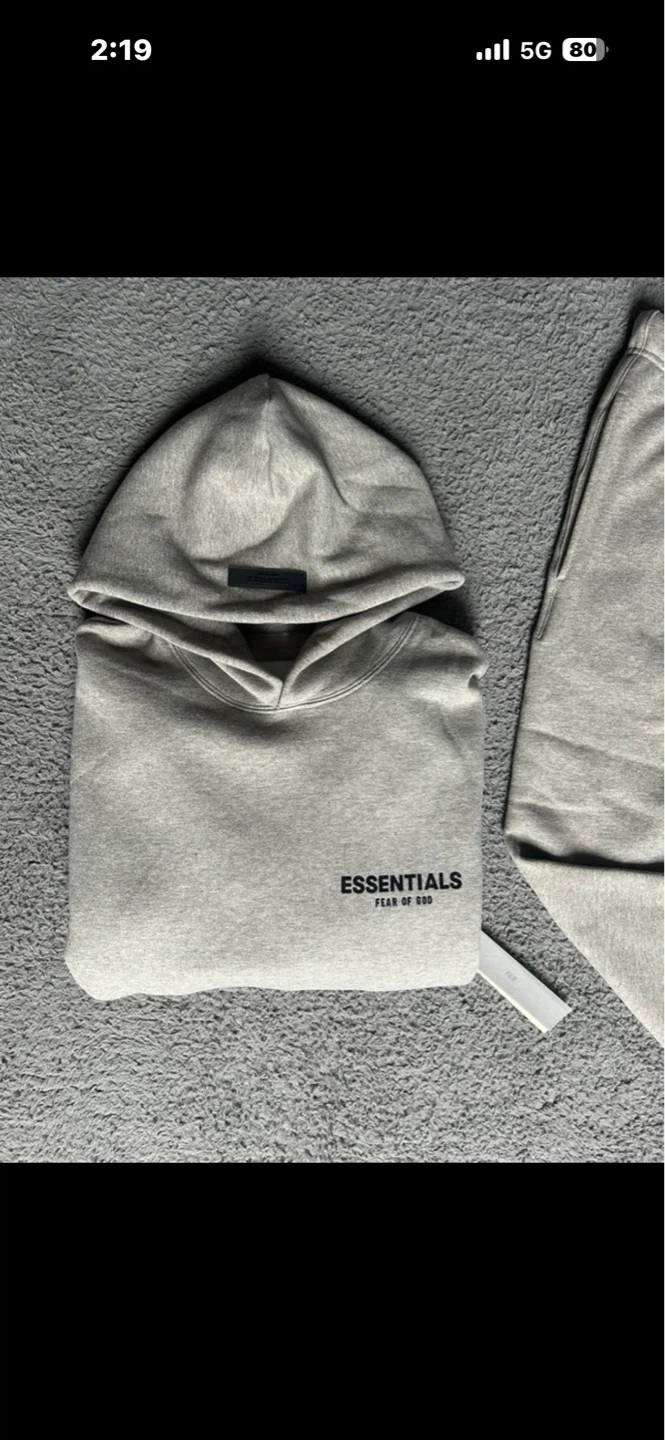 Fear of God Essentials Grey Hoodie and Sweatpants Set - photo 2