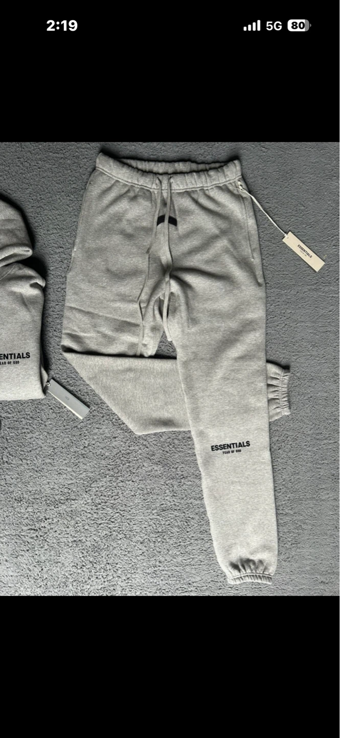 Fear of God Essentials Grey Hoodie and Sweatpants Set - photo 3