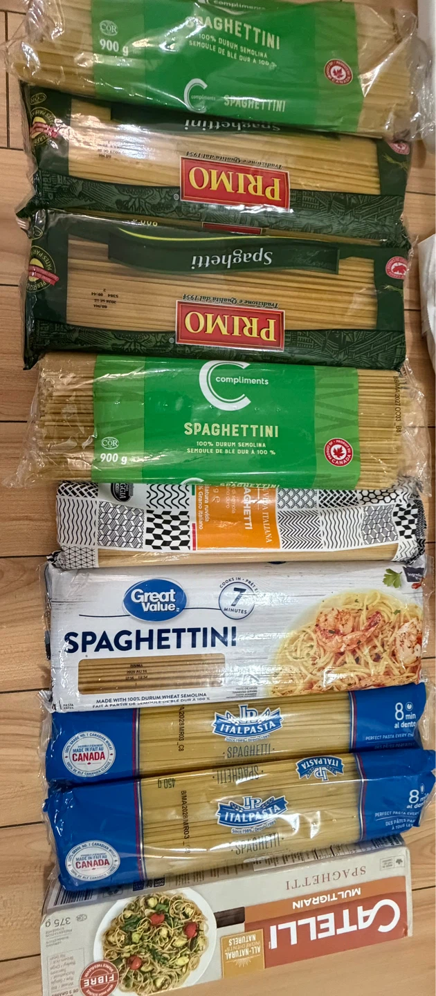 9 box Mixed Pasta Bundle - Spaghetti and Spaghettini