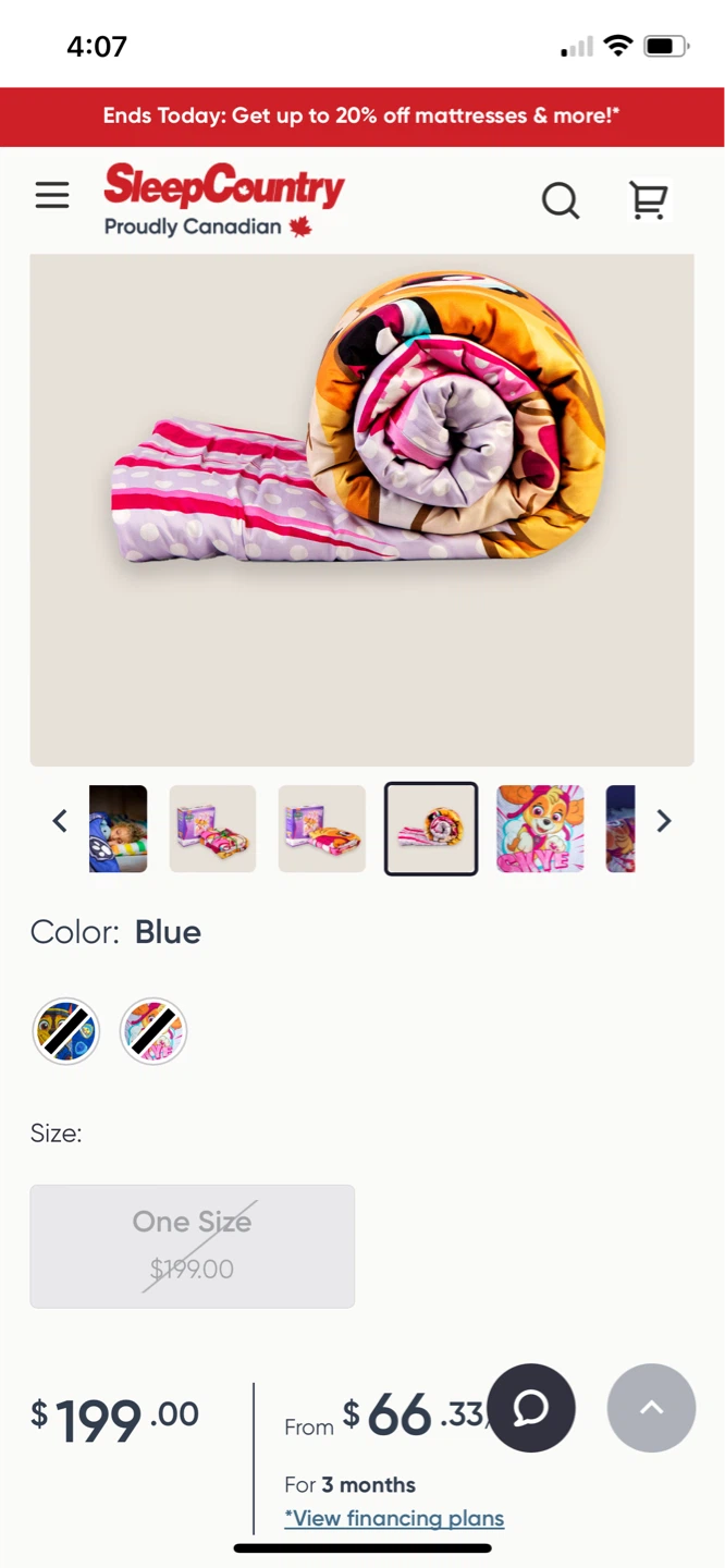 Retails $200, Paw Patrol Skye Weighted Blanket