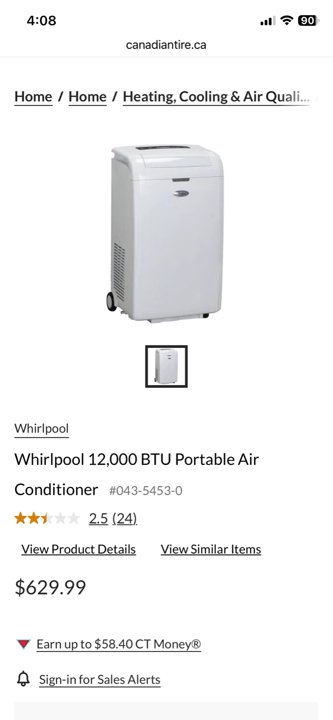 Whirlpool 12,000 BTU Portable Air Conditioner - photo 5