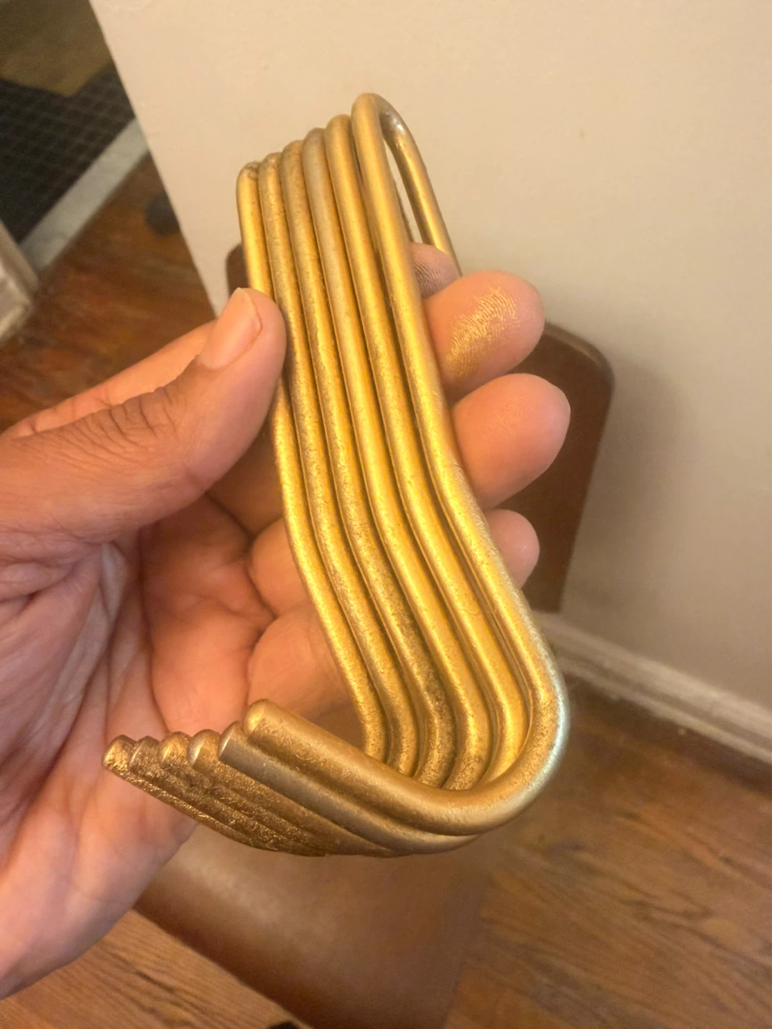 Gold Metal Wall Hooks Set