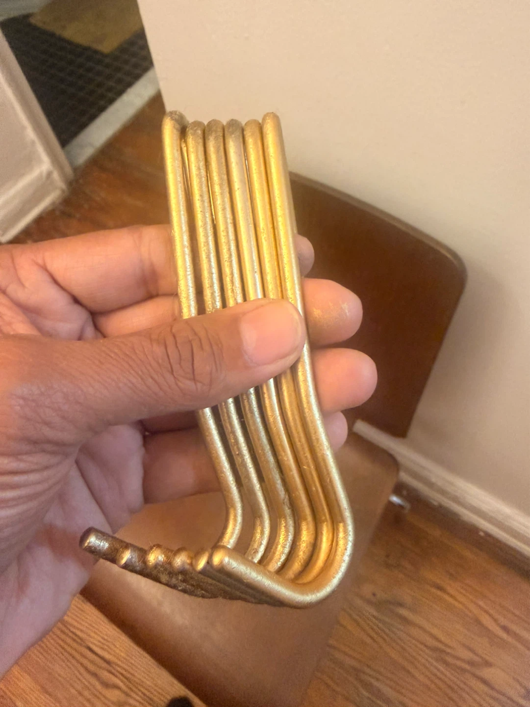Gold Metal Wall Hooks Set - photo 3