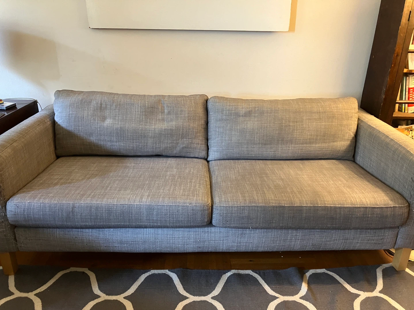 Light grey IKEA sofa