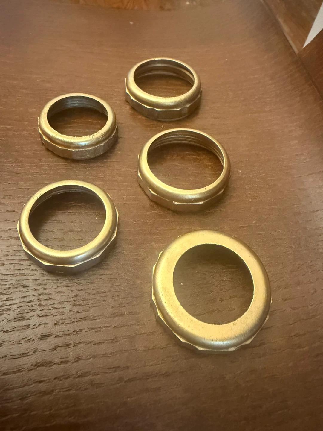 Lot of 5 Gold Metal Rings