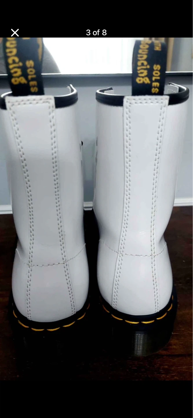 Brand New Dr. Martens 1460 White Patent Leather Boots - photo 3