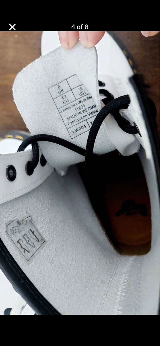 Brand New Dr. Martens 1460 White Patent Leather Boots - photo 4