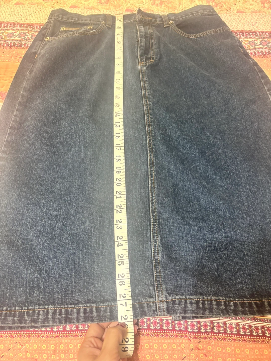 Vintage Calvin Klein Jeans Denim Long Skirt Size 12 - photo 4