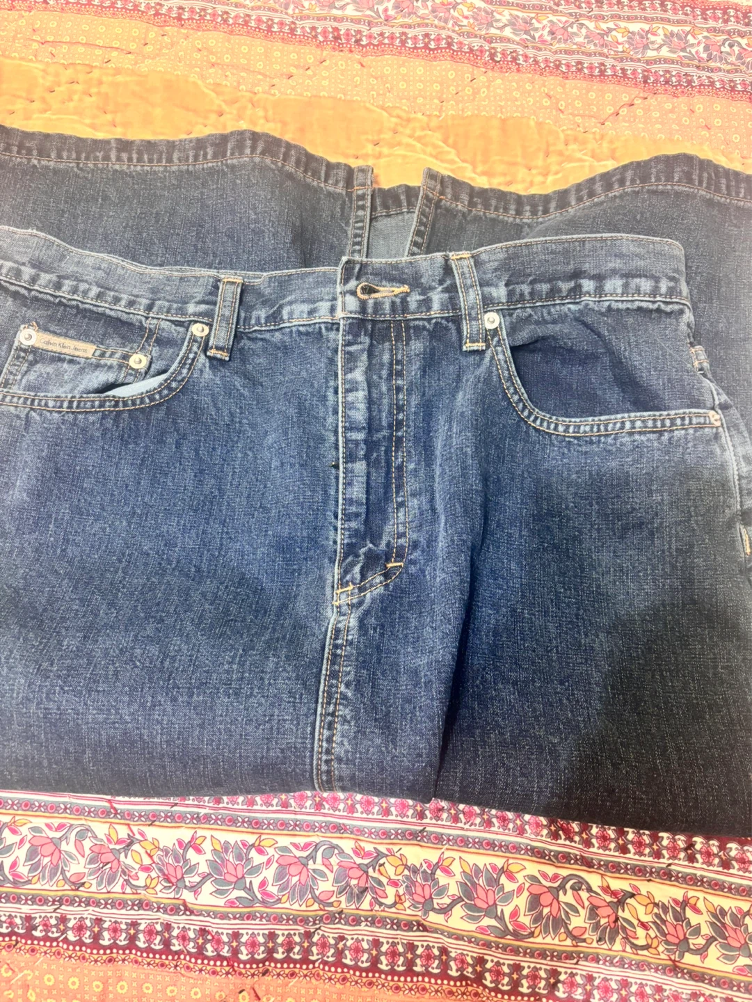 Vintage Calvin Klein Jeans Denim Long Skirt Size 12 - photo 2