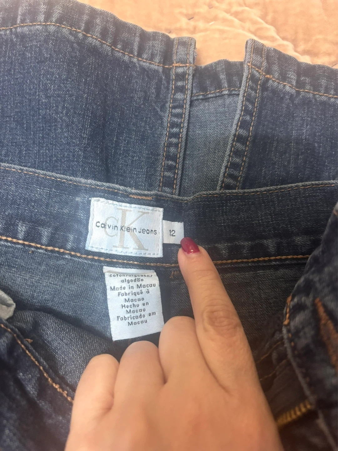 Vintage Calvin Klein Jeans Denim Long Skirt Size 12